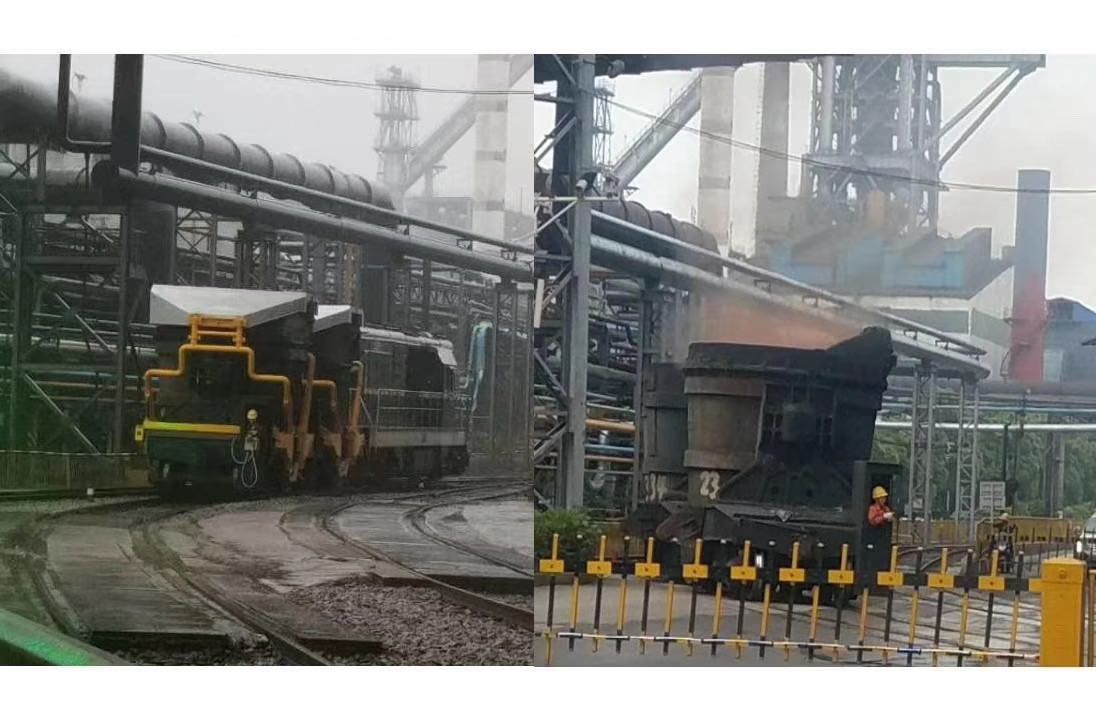 铁包运行时加盖与不加盖的冒烟对比