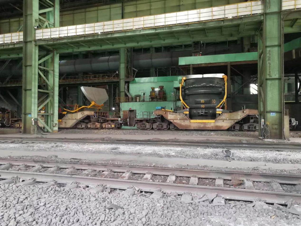 湖南娄底涟钢240T铁包一罐到底现场运行图